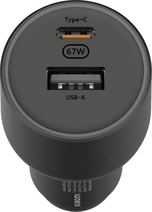 Actual product image Xiaomi 67W Car Charger USB-A + Type-C