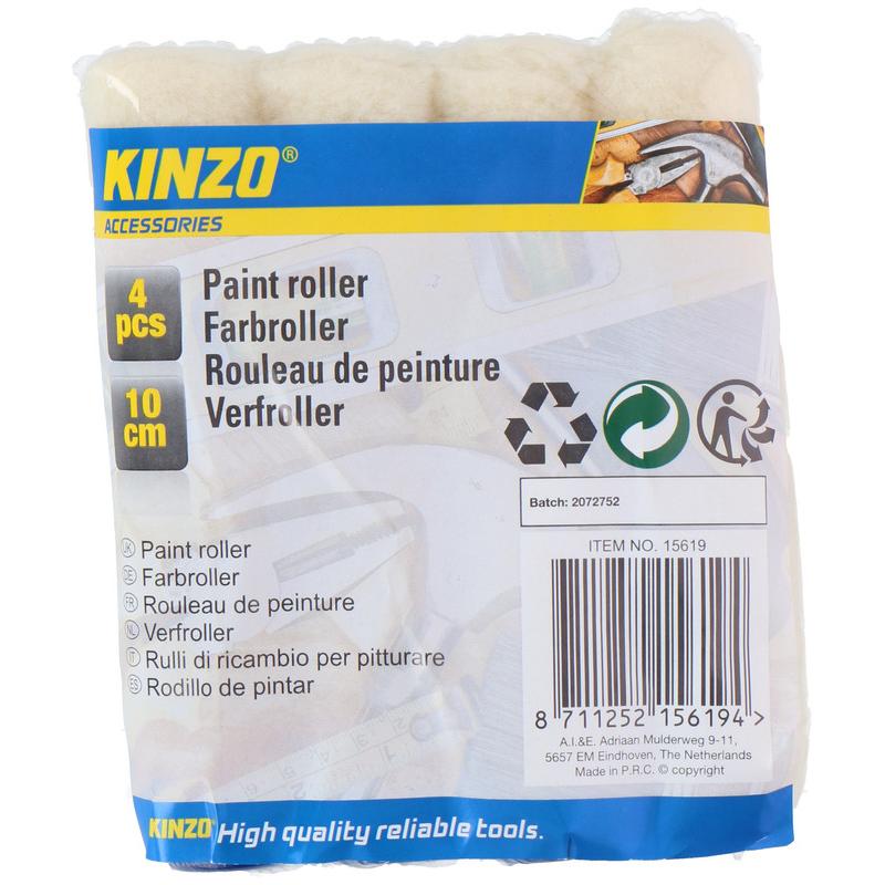 Kinzo, Farbroller, Paintroller 10cm 15mm 4pcs OT