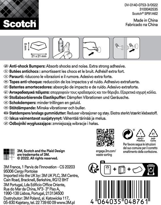 Image du produit Scotch Schutzpuffer (Amortisseurs d'arrêt, 6 pièce(s))