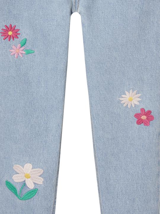 Actual product image Vertbaudet Mädchen Mom-Jeans mit Blumenstickerei (134)