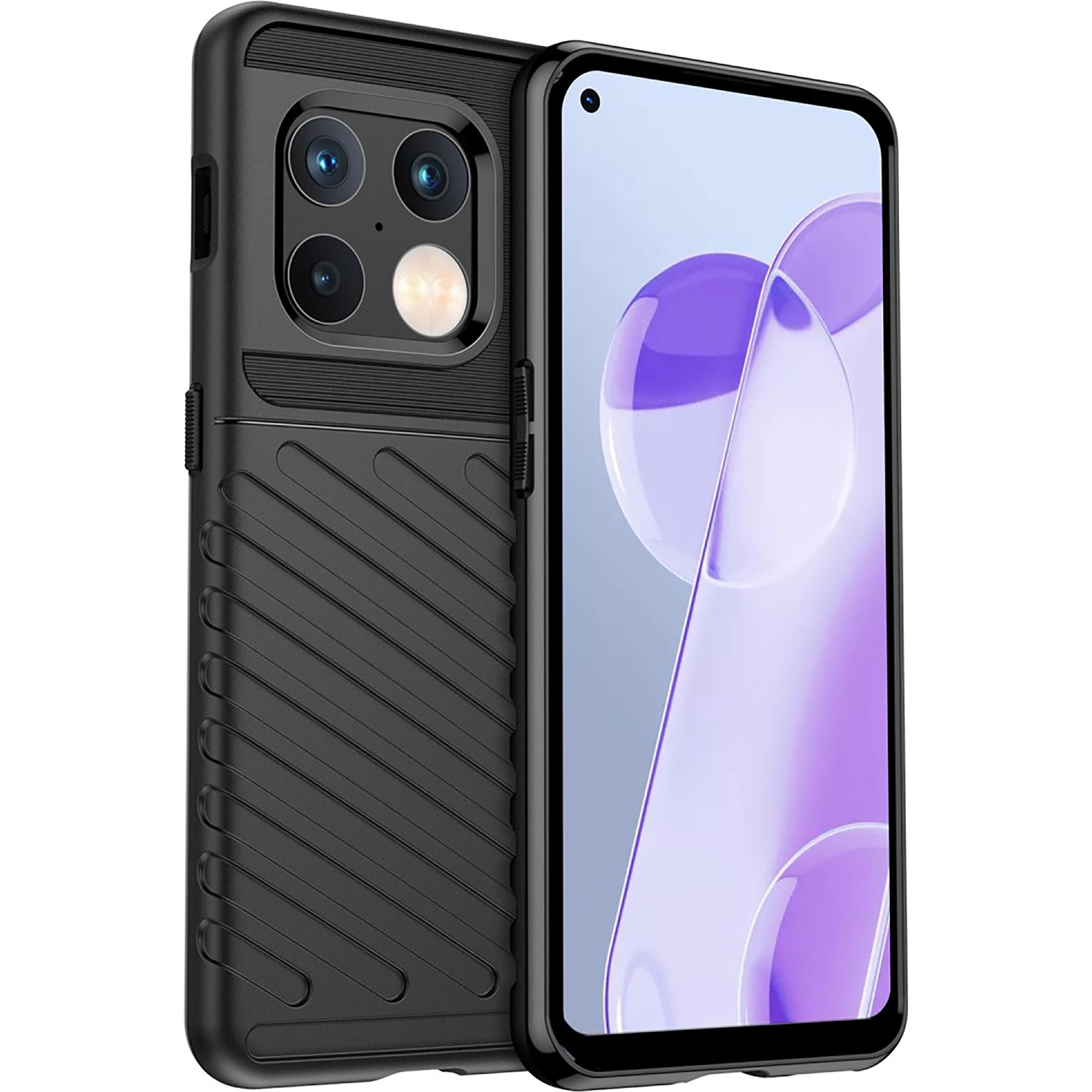Cazy Hülle Kompatibel mit OnePlus 10 Pro - Schützhulle Griff Back Cover TPU - (OnePlus 10 Pro), Smartphone Hülle, Schwar...