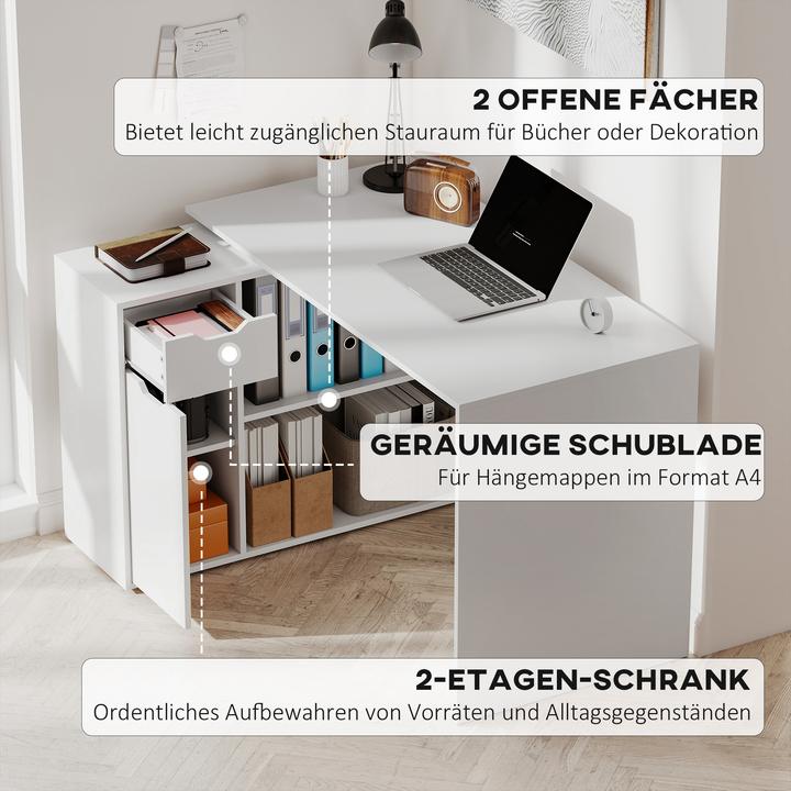 Produktbild Homcom Eckschreibtisch (120 x 96 x 75 cm)