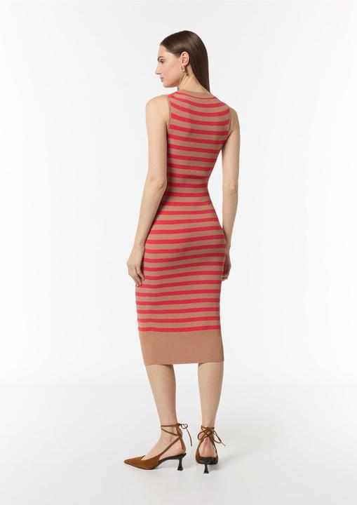 Produktbild Comma Kleid Ungefüttertes Feinstrick-Kleid mit Streifen und Rippblende (46)