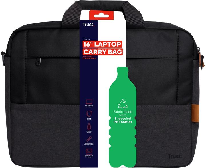 Produktbild Trust Lisboa 16 Laptop Bag - Black (16", Universal)