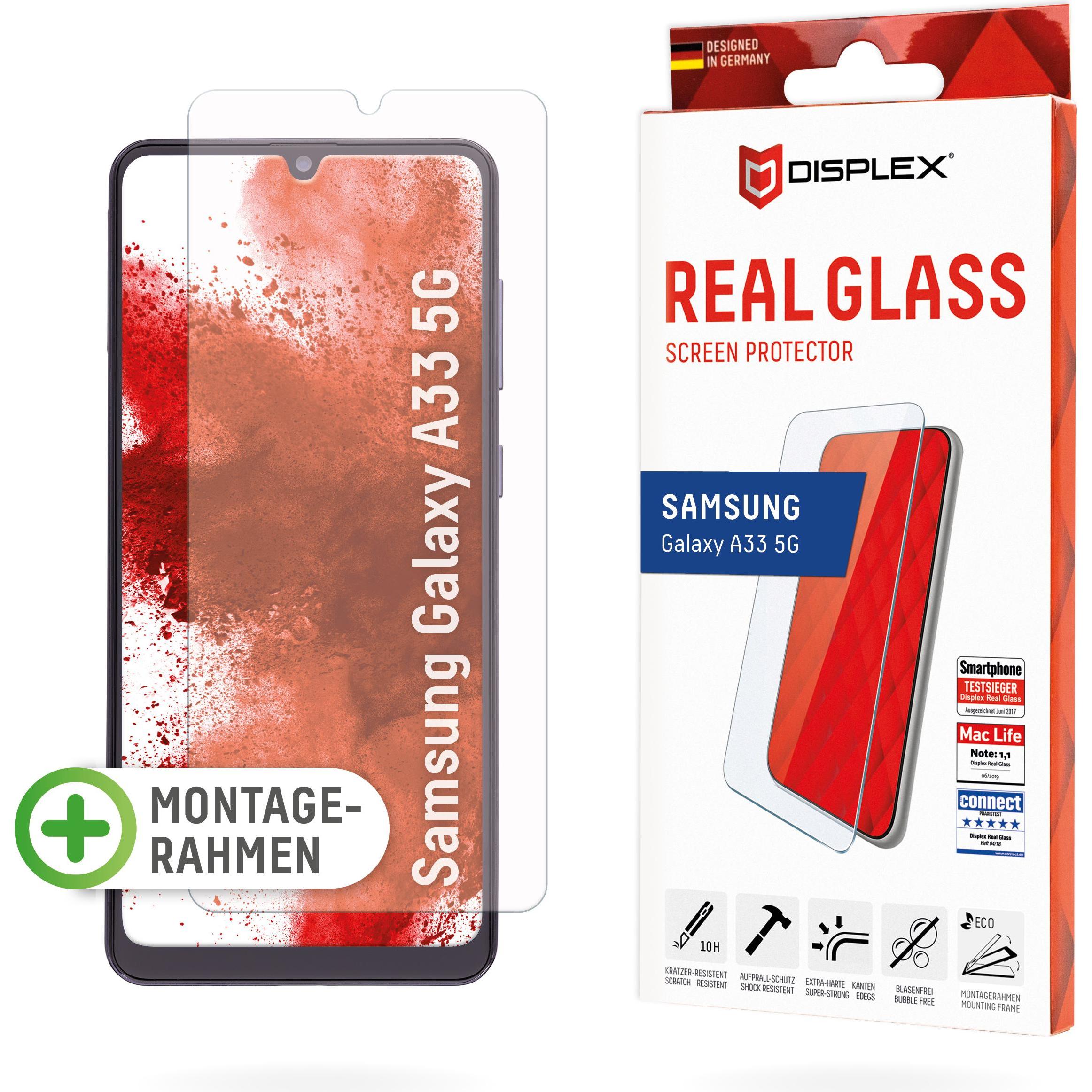 Thumbnail - Displex Real Glass, 2D Panzerglas (1 Stück, Samsung Galaxy A33 5G), Smartphone Schutzfolie, Transparent