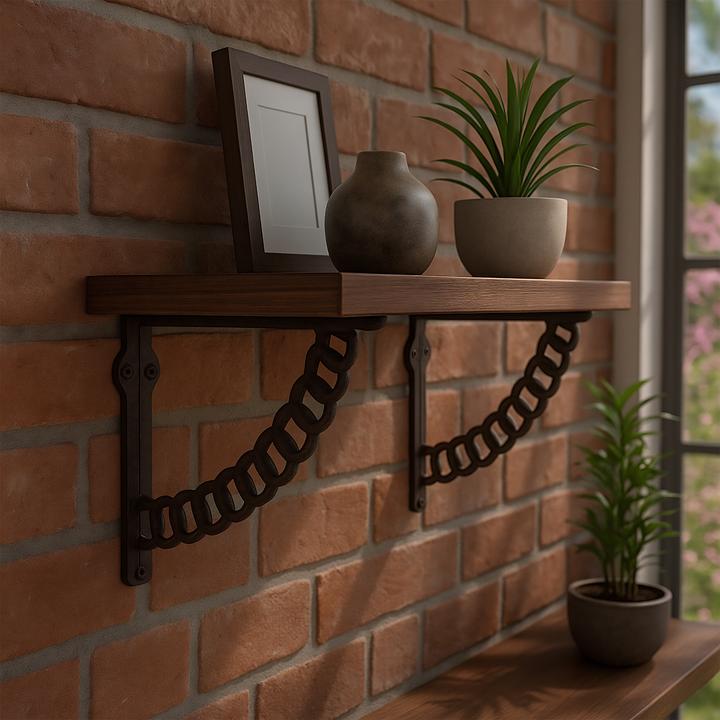 Produktbild Relaxdays Regalträger 2er Set Ketten-Design