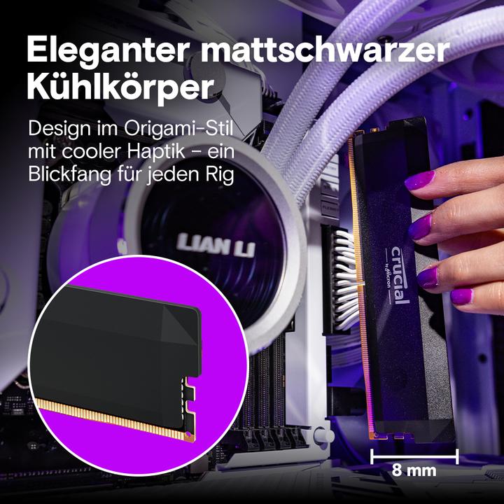 Actual product image Crucial Pro (2 x 32GB, 6000 MHz, DDR5 RAM, U-DIMM)