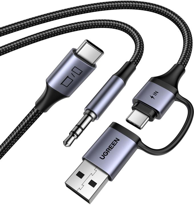 Actual product image Ugreen USB-C to 3.5mm Audio Adapter and Charger Cable, 1.5m