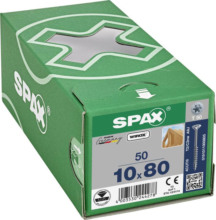 Actual product image Spax Countersunk Multi-Head T-Star Plus T50 Partially Threaded Wirox (50 Screws per piece)