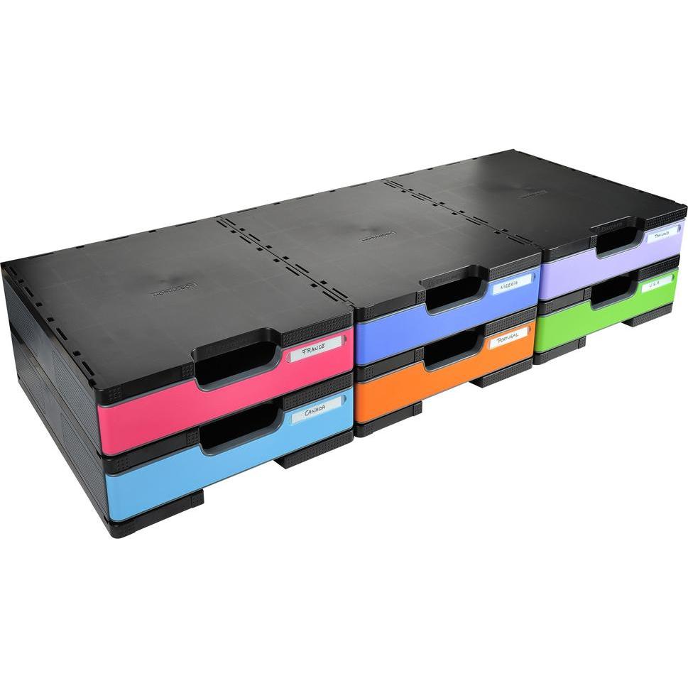 Exacompta, Dokumentenablage, Modulierbar Schubladenboxen (A4+)