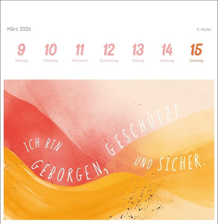 Actual product image Ich bin einzigartig und wertvoll Premium-Postkartenkalender2026 - 53 Affirmationskarten für das