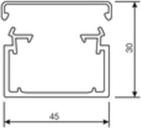 Immagine prodotto Hager Canali di installazione in PVC LF, 30 x 45 x 2.000 mm, bianco traffico (200 cm)