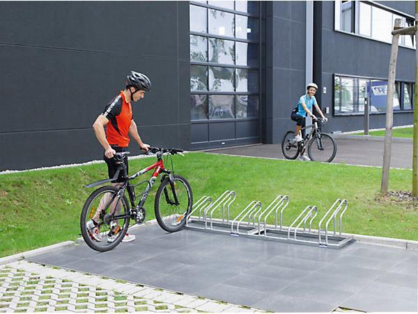Produktbild Eurokraft Fahrradständer, Bügel aus 18 mm Stahlrohr