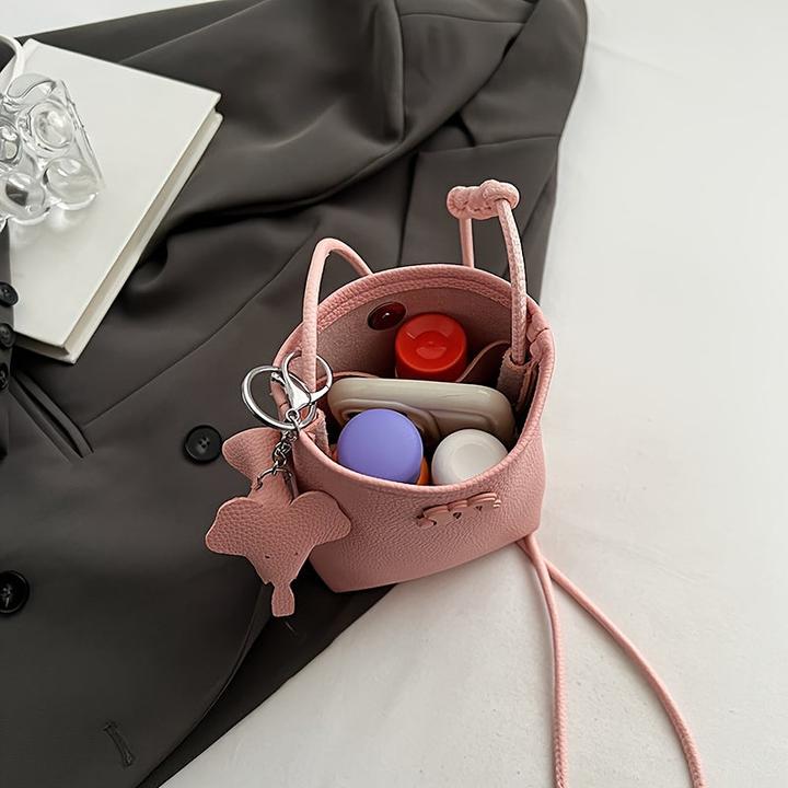 Immagine prodotto Only-Bags.Store Mini borsa a tracolla carina, borsa mobile a forma di elefante, borsa a tracolla a secchiello alla