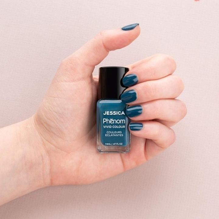 Actual product image Jessica Phenom Vivid Colour Nail Polish Long-lasting Gel-like Nail Polish without UV Lights 14ml Emp (Empire State, Colour paint)