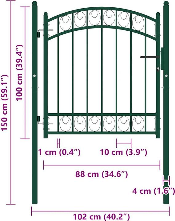 Produktbild vidaXL Gartentor