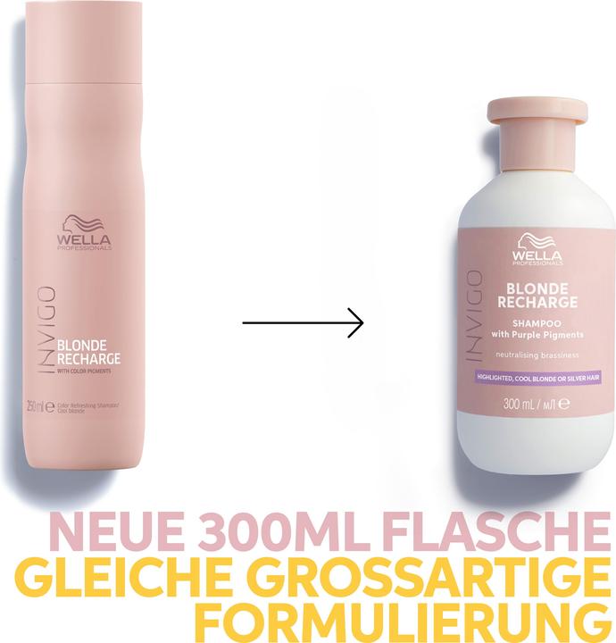 Actual product image Wella Invigo Blonde Recharge (300 ml, Liquid shampoo)