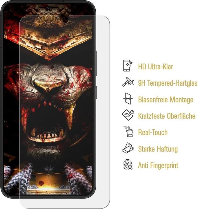 Actual product image Protectorking 6x 3D A++ real tempered 9H armoured glass CLEAR (6 Piece, Samsung Galaxy S21+)
