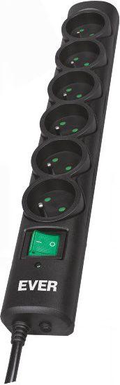 Immagine prodotto Ever OPTIMA 1.5m 6 uscite AC 250 V Nero 1.5 m (6x, CEE 7/5, 1.50 m)