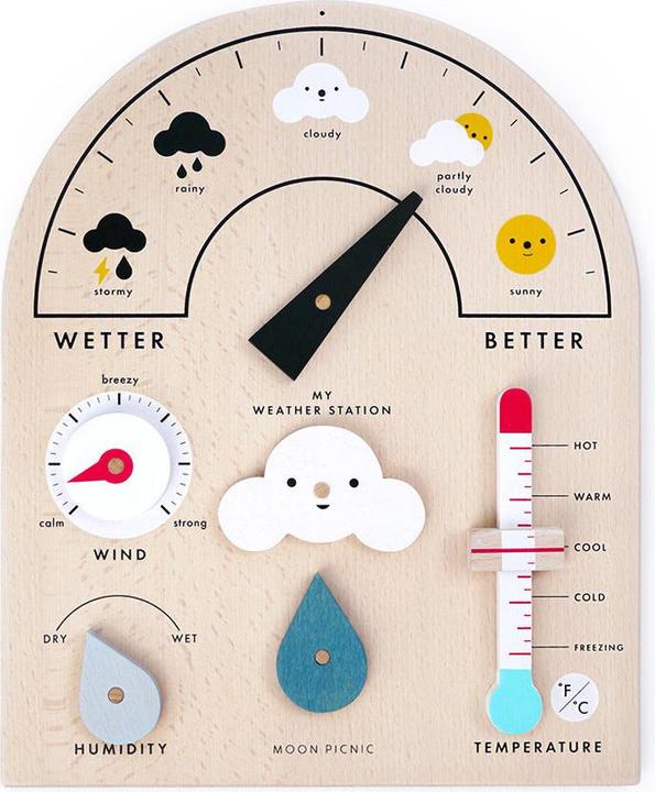Produktbild Moon Picnic hölzerne Wetterstation für Kinder (Vietnamesisch)