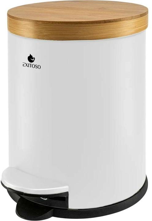 Produktbild Exitoso Tretmülleimer mit Softclose-Deckel 5 l, Weiss (5 l)