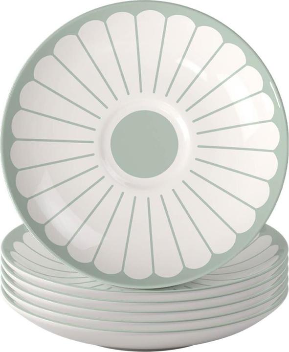 Produktbild Villeroy & Boch Untertasse Fleur 6 Stück, Grün, Material: Porzellan (0 ml, 6x)