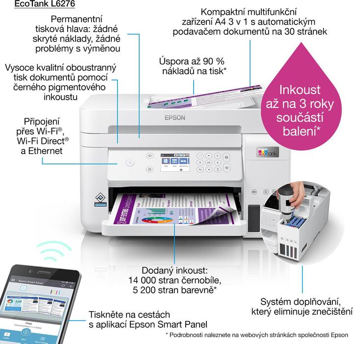 Actual product image Epson L6276 Inkjet DPI WLAN (Ink)