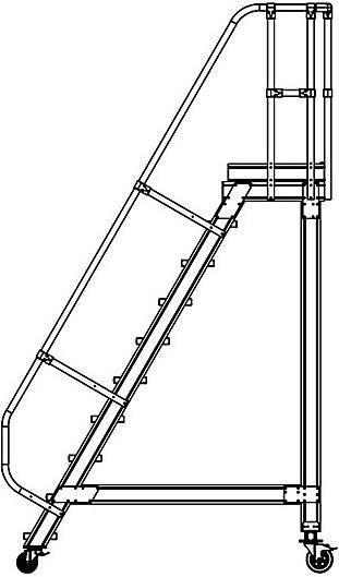 Actual product image Munk Safety stairs, mobile (Platform ladder, 80 cm)