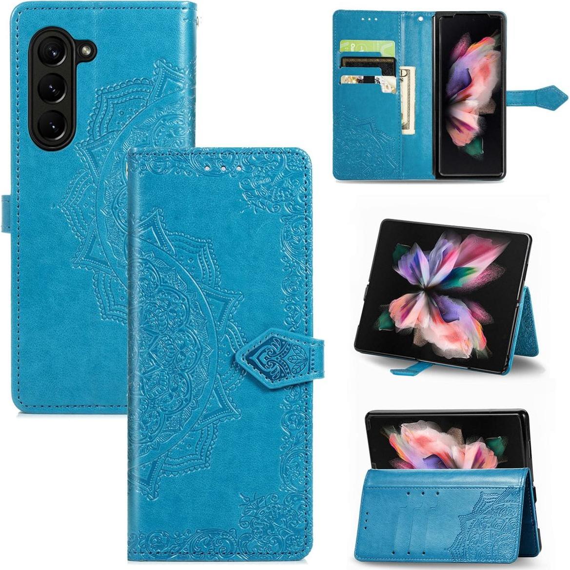 König Design Schutz Handy Hülle für Samsung Galaxy Z Fold5 Case Cover Klapp Tasche Etuis Neu (Samsung Galaxy Z Fold5), S...