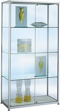 Actual product image kaiserkraft Floor standing display case (80 x 40 x 200 cm)
