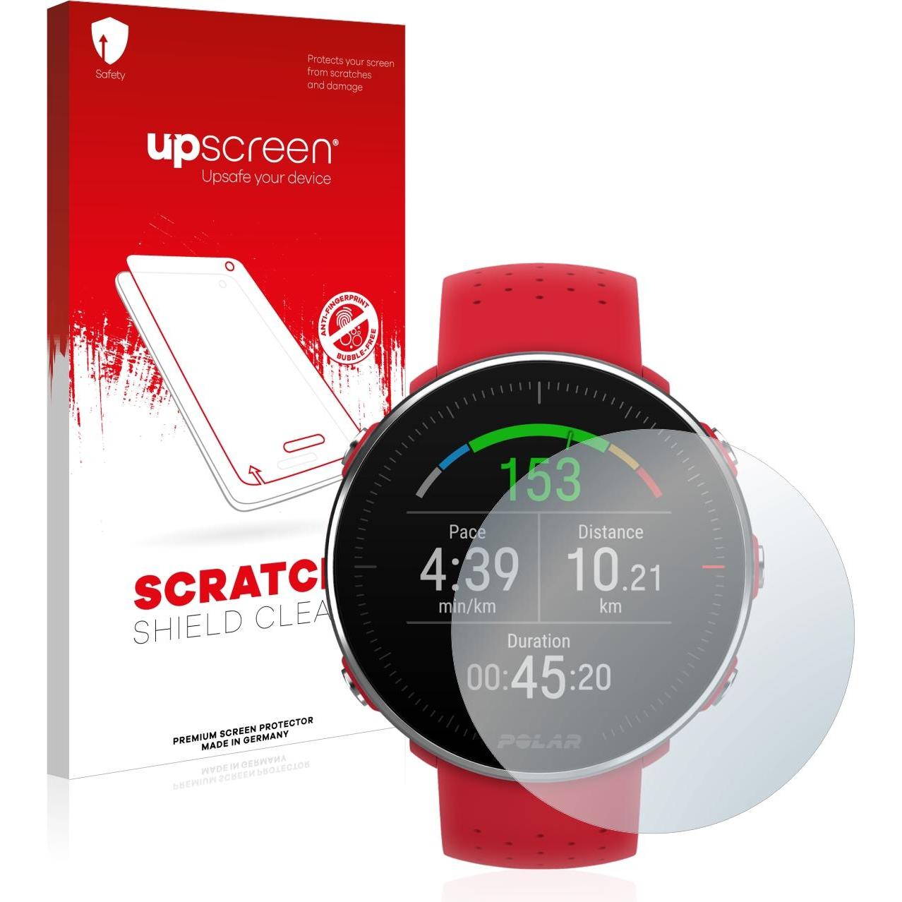 upscreen Scratch Shield Displayschutz, Smartwatch Schutzfolie, Transparent