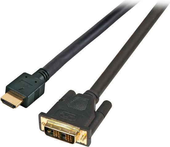 Actual product image EFB Elektronik HDMI/DVI-18+1 monitor cable 10m, black, plug/plug (10 m)