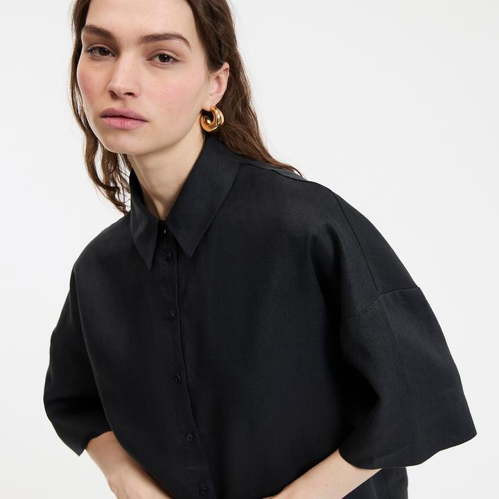 Immagine prodotto La Redoute Collections Leinenhemd mit weiten Ärmeln und Ellenbogen Signature (XL)