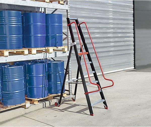 Image du produit kaiserkraft Échelle mobile de stockage et de rayonnage (Échelle à plate-forme)