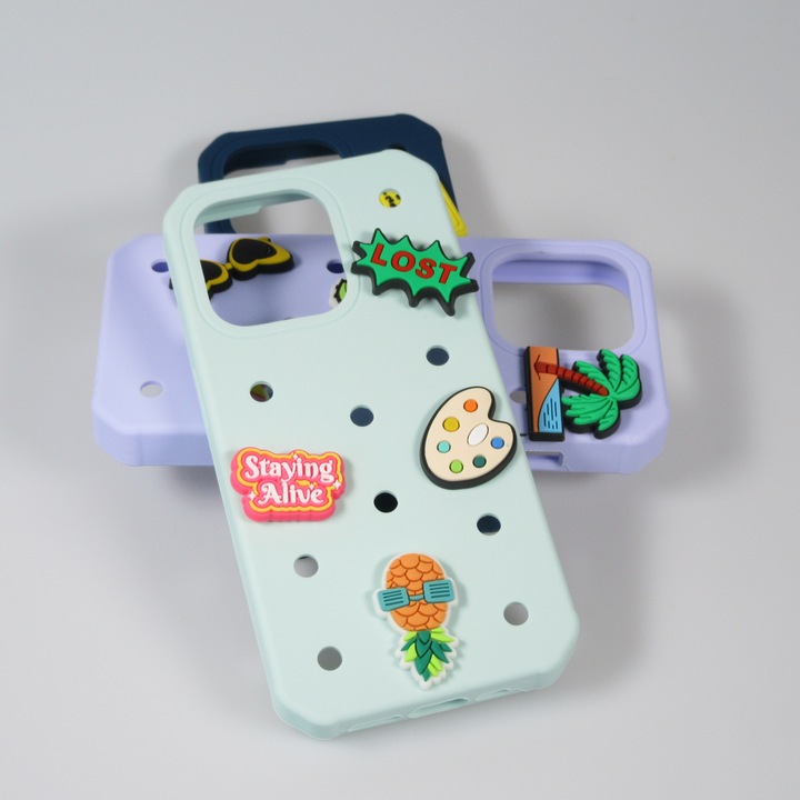 Actual product image PhoneLook Stickers tendance 3D pour coque en silicone avec trous Red Apple