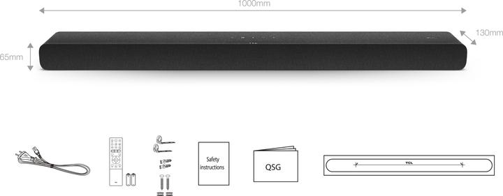 Actual product image TCL 8 Series TS8132 Soundbar Speaker 3.1.2 Channels (350 W, 3.1.2 Channel)
