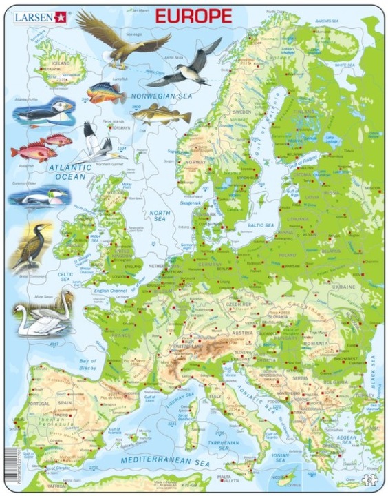 Productafbeelding Larsen Puzzel - Europa (87 onderdelen)