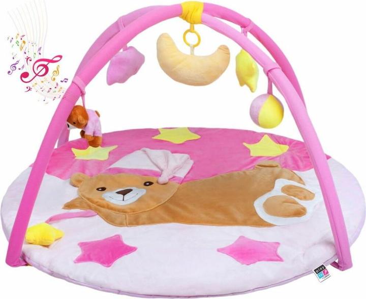 Actual product image Playto Spieldecke mit Melodie spici teddybär rosa