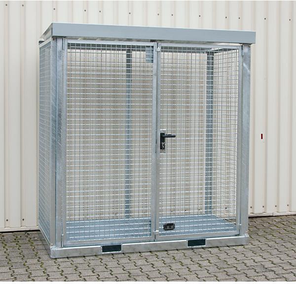 Produktbild eurokraft pro Gasflaschencontainer, montiert
