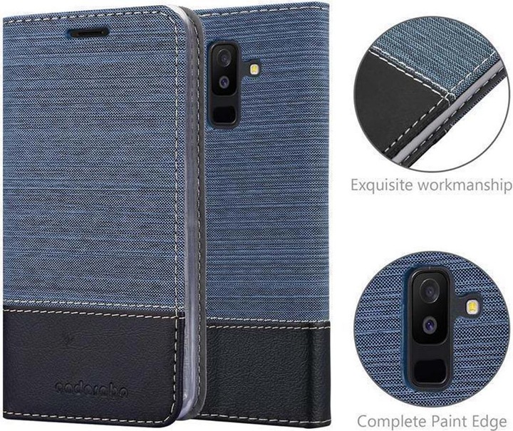 Produktbild Cadorabo Book Jeans Optik Cover (Samsung Galaxy A6+)