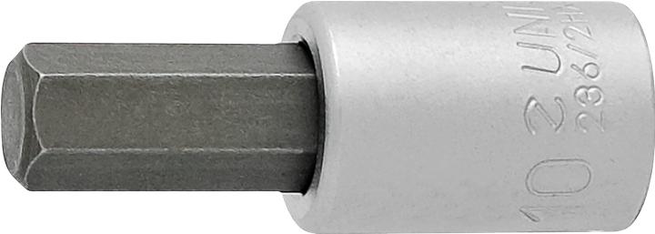 Unior 236/2HX Schroevendraaierbit voor binnenzeskantschroeven, 3/8", 6mm (Inbus)