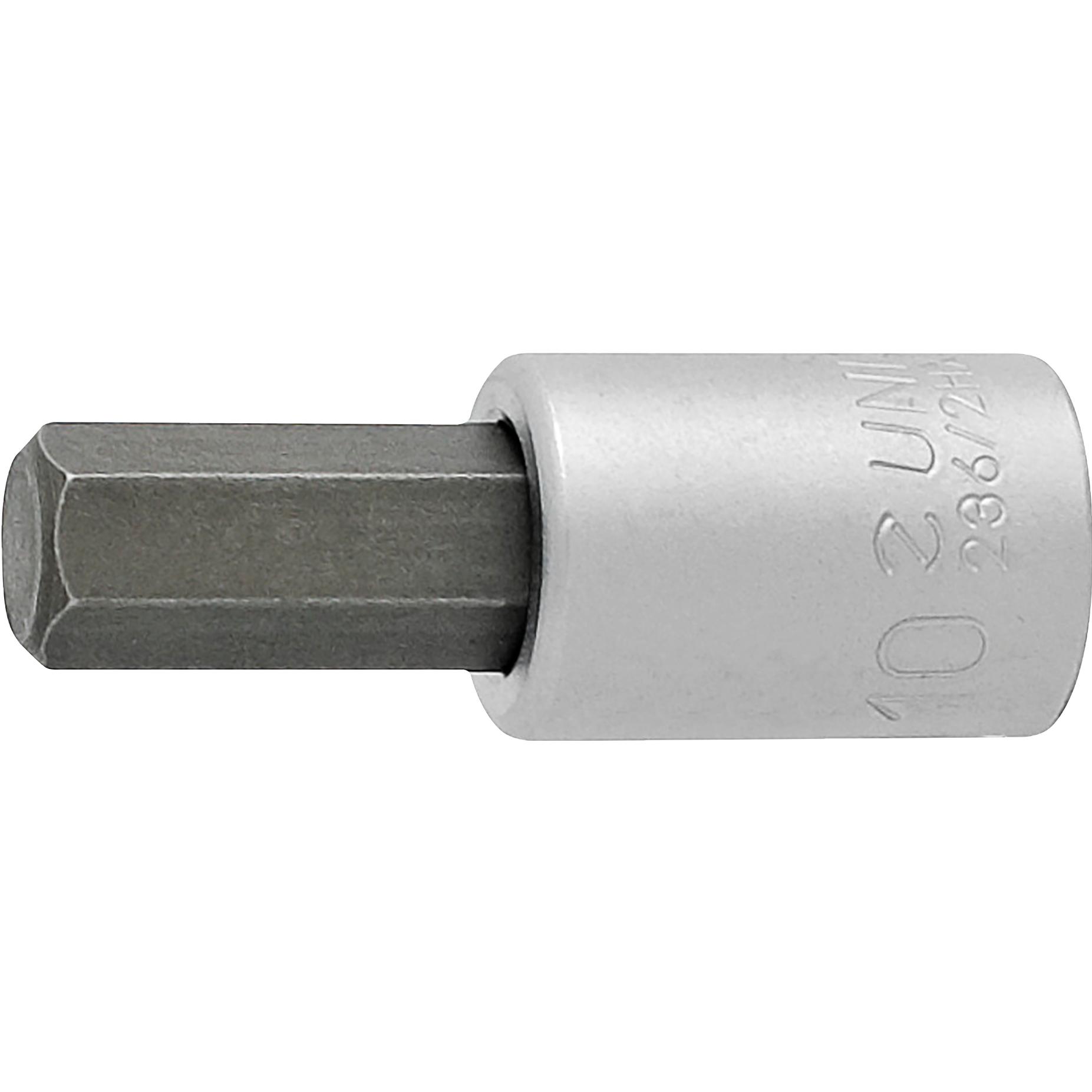Unior, Chiave a bussola, 236/2HX Punta per cacciavite con esagono incassato, 3/8", 6mm (Chiave a brugola)