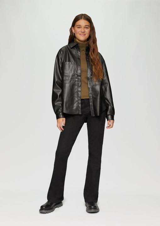 Produktbild S.Oliver Bluse Hemdbluse in Lederoptik (40)