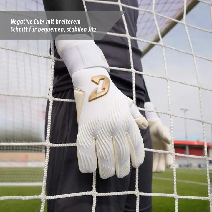 Produktbild Catch & Keep Fussballhandschuhe Invictus White Gold Gr. 11 Torwart Goalie Handschuhe (11)