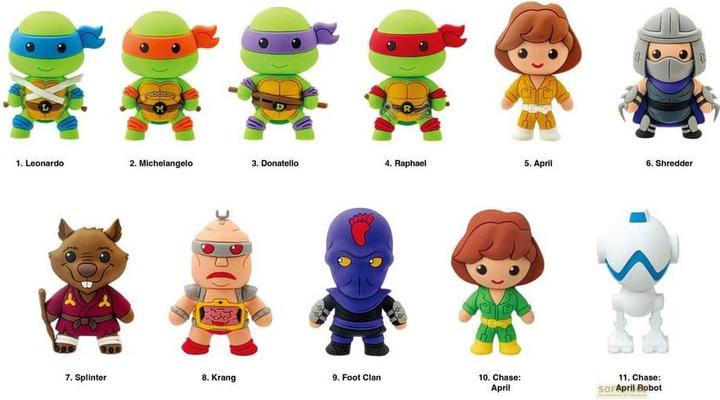 Produktbild Monogram Int. Teenage Mutant Ninja Turtles 3D PVC-Taschenanhänger Series 1 Display (24)