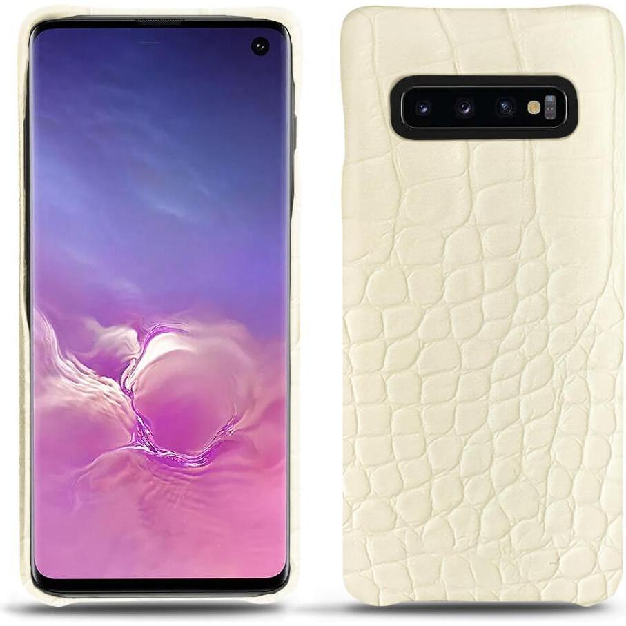 Noreve Lederschutzhülle (Samsung Galaxy S10), Smartphone Hülle, Weiss
