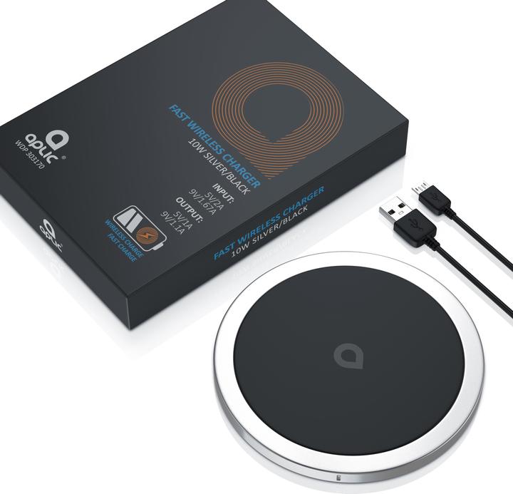 Produktbild Aplic Induktions Ladegerät, Qi Wireless Lader - Induktive Schnell-Ladestation, 10W Induktionsladegerät (10 W)