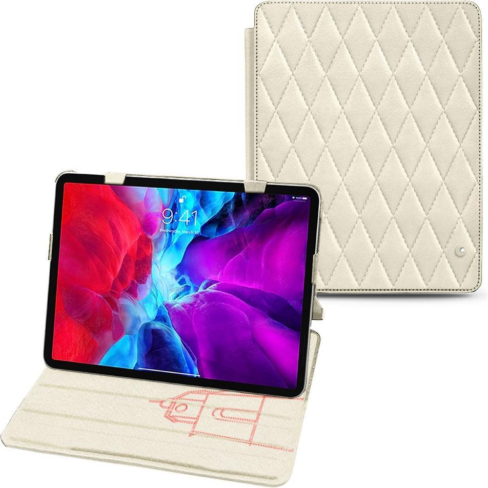 Noreve Lederschutzhülle horizontal (iPad Pro 12.9 2020 (4. Gen)), Tablet Hülle, Weiss