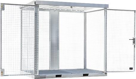 Produktbild eurokraft pro Gasflaschencontainer, montiert