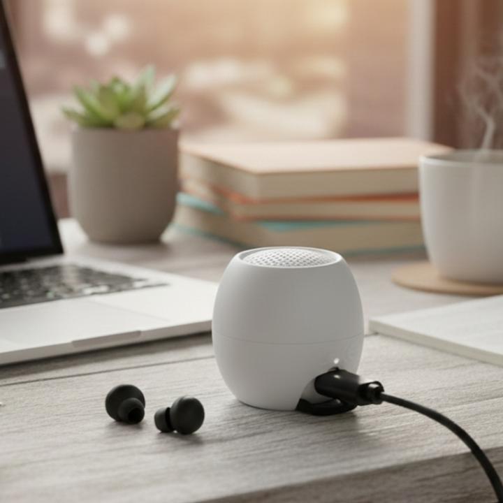 Produktbild Boompods Zero Bluetooth® Lautsprecher Freisprechfunktion, stossfest, Wasserfest Weiss (5 h, Akkubetrieb)